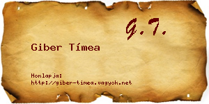 Giber Tímea névjegykártya
