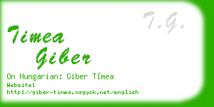 timea giber business card